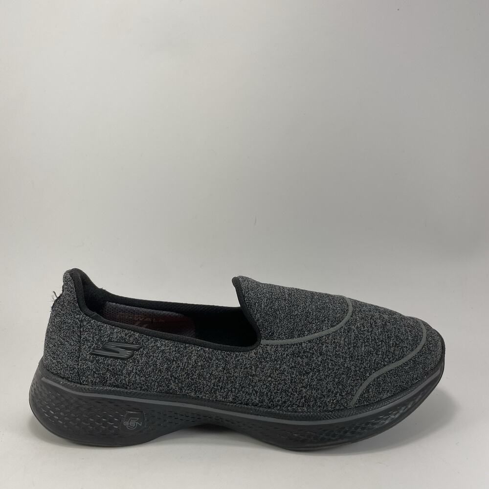 Skechers GOwalk 4 Pursuit Shoes Womens 5 Gray Comfort Slip On Loafer 14161